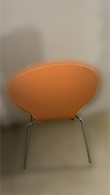 Patientenstuhl aus Holz Orange - Bild 2