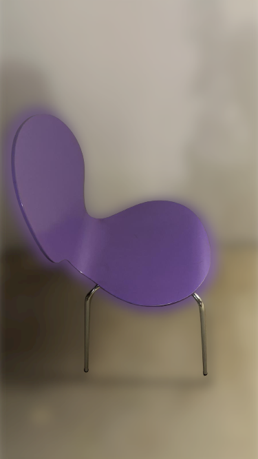Patientenstuhl aus Holz Lila - Bild 2