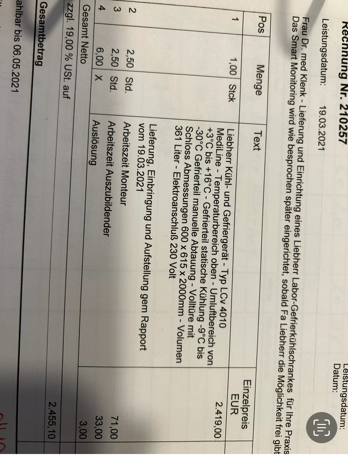 Medikamentenkühlschrank groß Fa. Liebherr - Bild 1