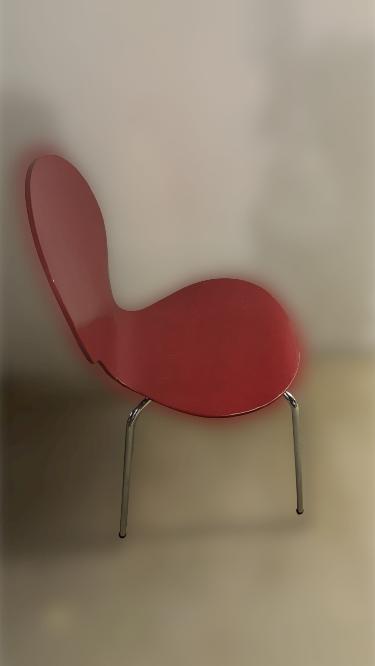 Patientenstuhl aus Holz Rot - Bild 3