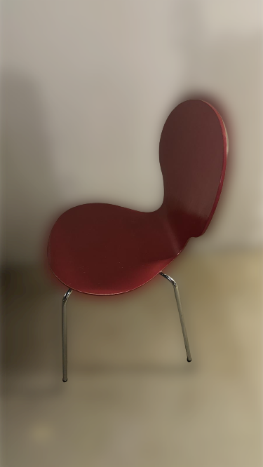 Patientenstuhl aus Holz Rot - Bild 4